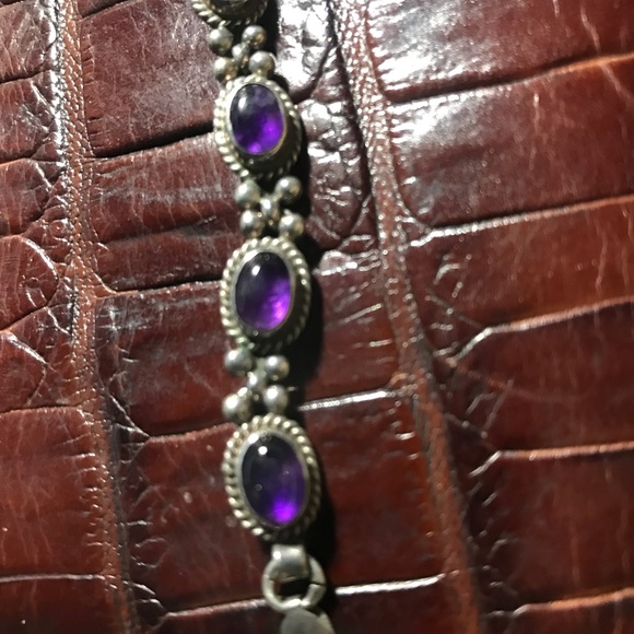 Amyethyst Sterling bracelet. - Picture 2 of 3
